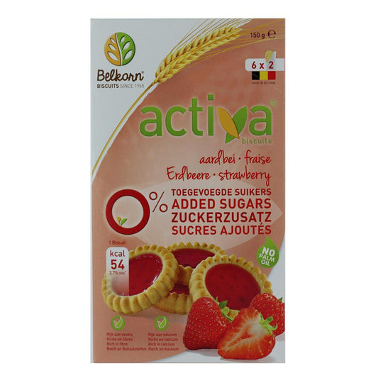 Activa No Added Sugar Strawberry Biscuits 150g