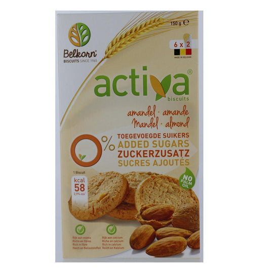 Activa No Added Sugar Almond Biscuits 160g